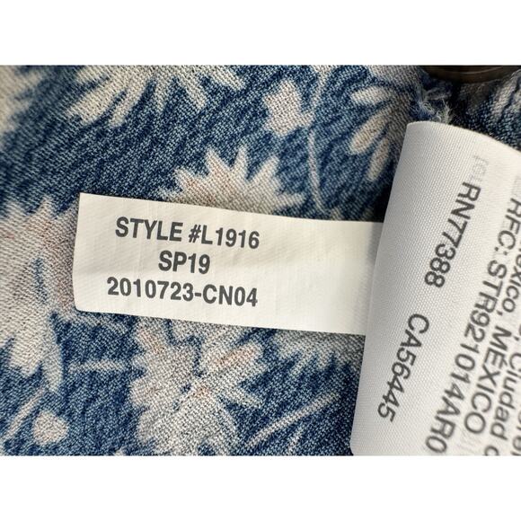 Madewell Floral Button Wrap Mini Dress Womans 10 French Blue Boho Cottagecore‎ - Picture 13 of 15